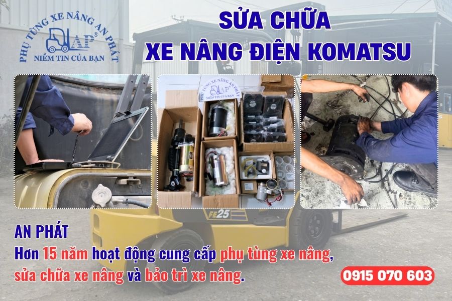 Thế mạnh của dịch vụ sửa chữa xe nâng điện Komatsu tại An Phát