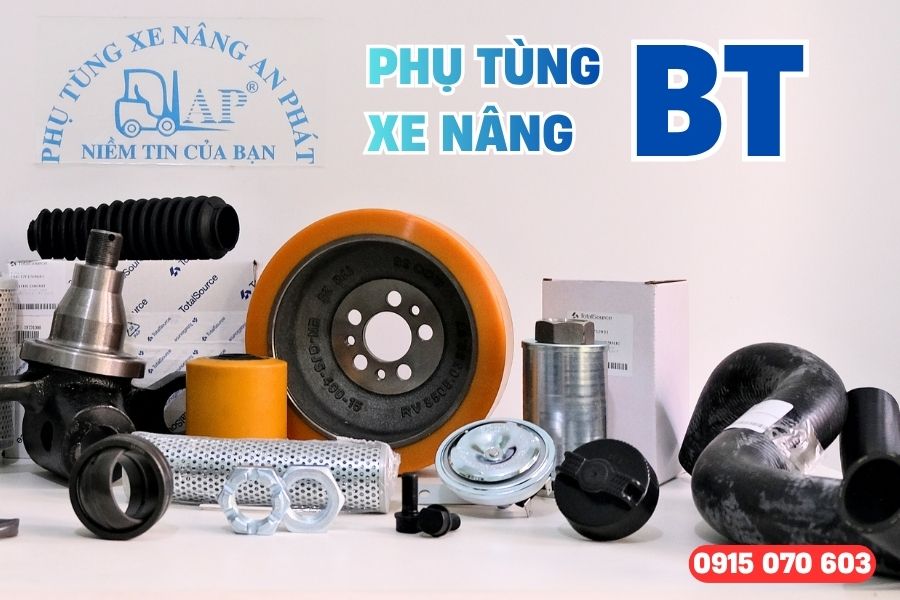 Các loại phụ tùng xe nâng BT: bánh xe, lọc, cam quay,...