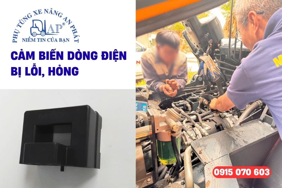 An Phát kiểm tra và thay mới cảm biến dòng điện xe nâng cho khách