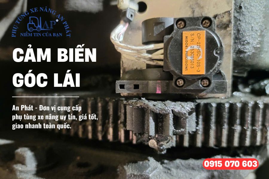 Vị trí lắp đặt của cảm biến góc lái xe nâng