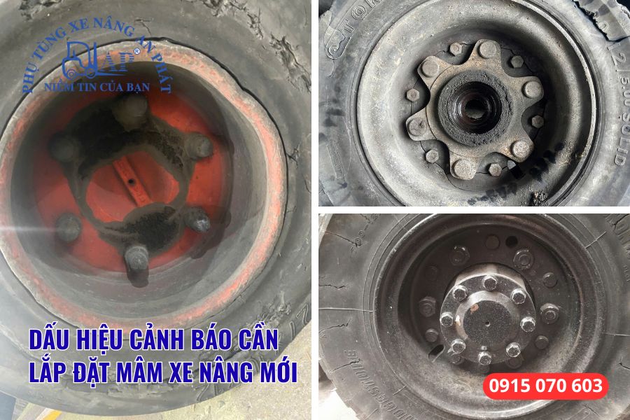 An Phát đi sửa chữa, lắp đặt mâm xe nâng mới cho khách