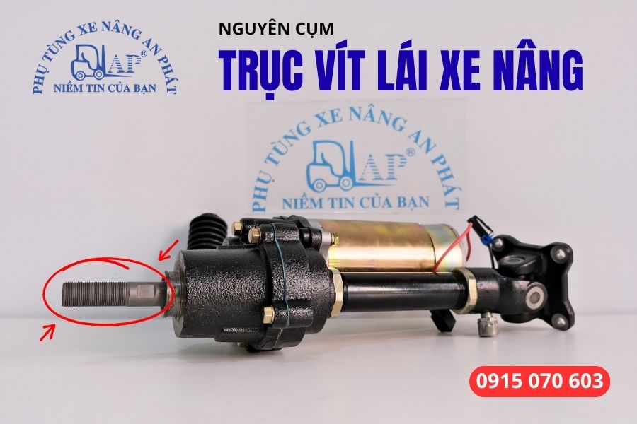 Nguyên bộ trục vít trợ lực lái - Cơ chế vận hành của trục vít lái xe nâng