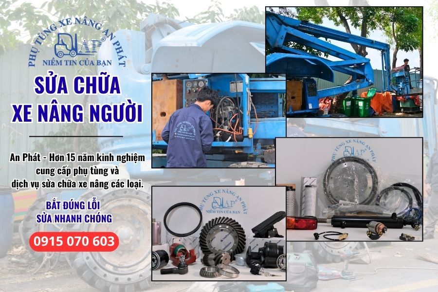 Đơn vị sửa chữa xe nâng người nhanh chóng