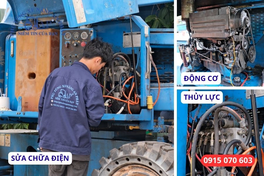 Các hạng mục sửa chữa xe nâng người giá tốt tại An Phát