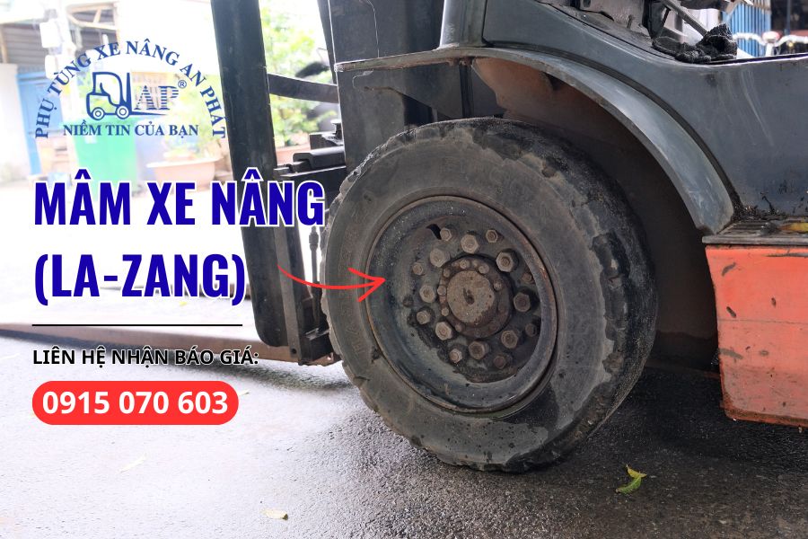 Vị trí lắp đặt của mâm xe nâng (Lazang)