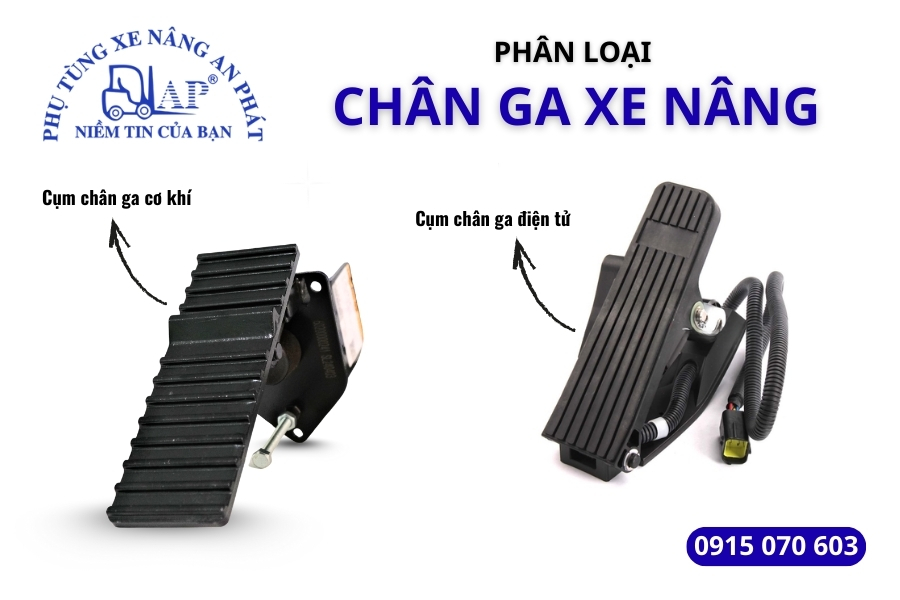 2 loại chân ga xe nâng hàng phổ biến trên thị trường