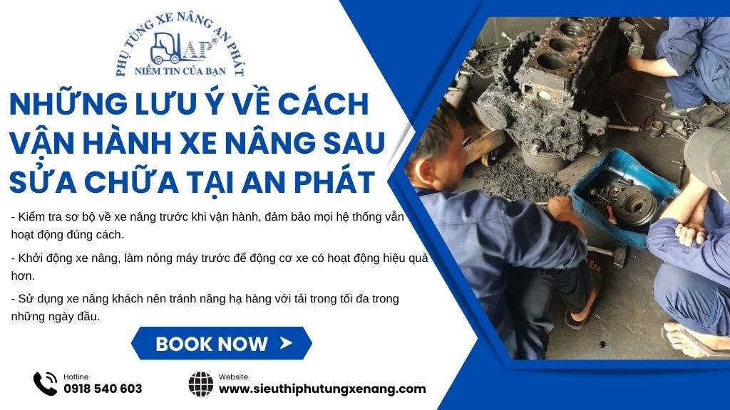 Cách vận hành xe nâng hiệu quả sau sửa chữa tại Hưng Yên