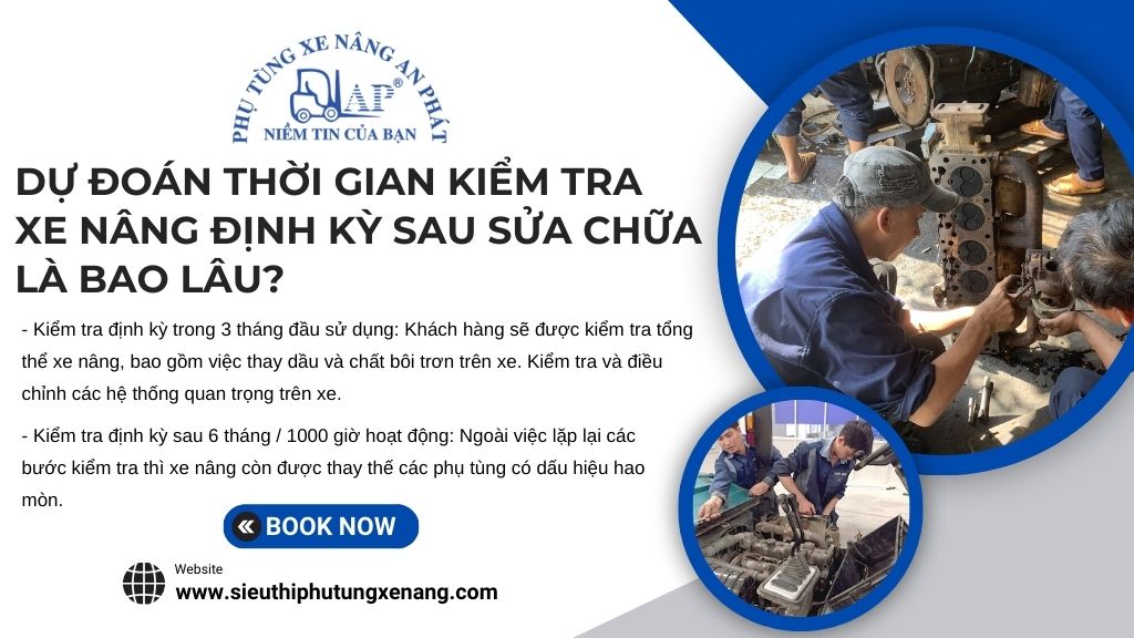 Gợi ý thời gian kiểm tra định kỳ sau sửa chữa xe nâng tại Hưng Yên 