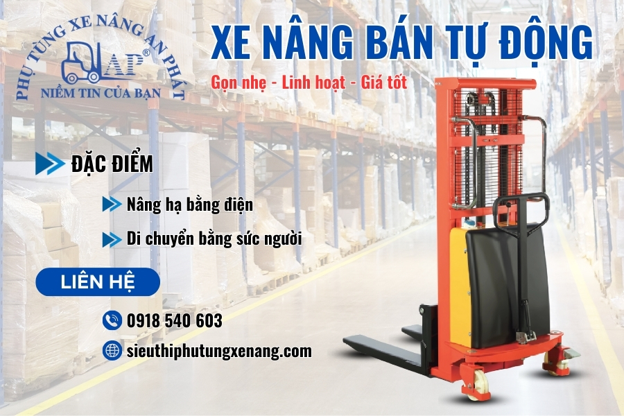 Đặc điểm xe nâng bán tự động