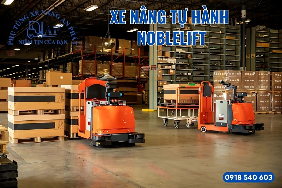 Xe nâng tự hành Noblelift làm việc tự động trong kho