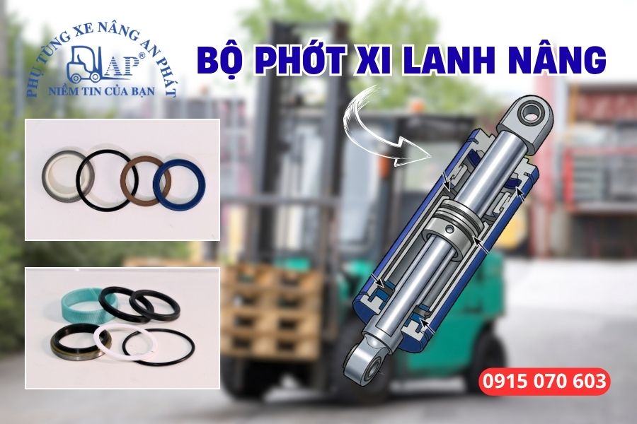 Bộ phớt xi lanh nâng xe nâng (còn gọi là bộ phớt xi lanh nâng hạ)