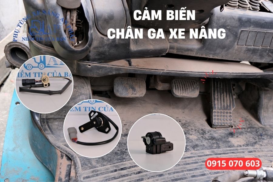 Cảm biến chân ga lắp trên xe nâng hàng