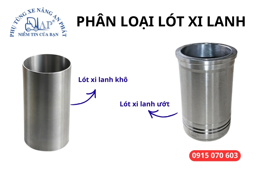 Lót xi lanh xe nâng khô và lót xi lanh xe nâng ướt